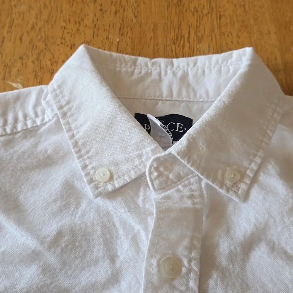 Place | Boys | White | Short-Sleeve Shirt | Button-Down | Size 10/12